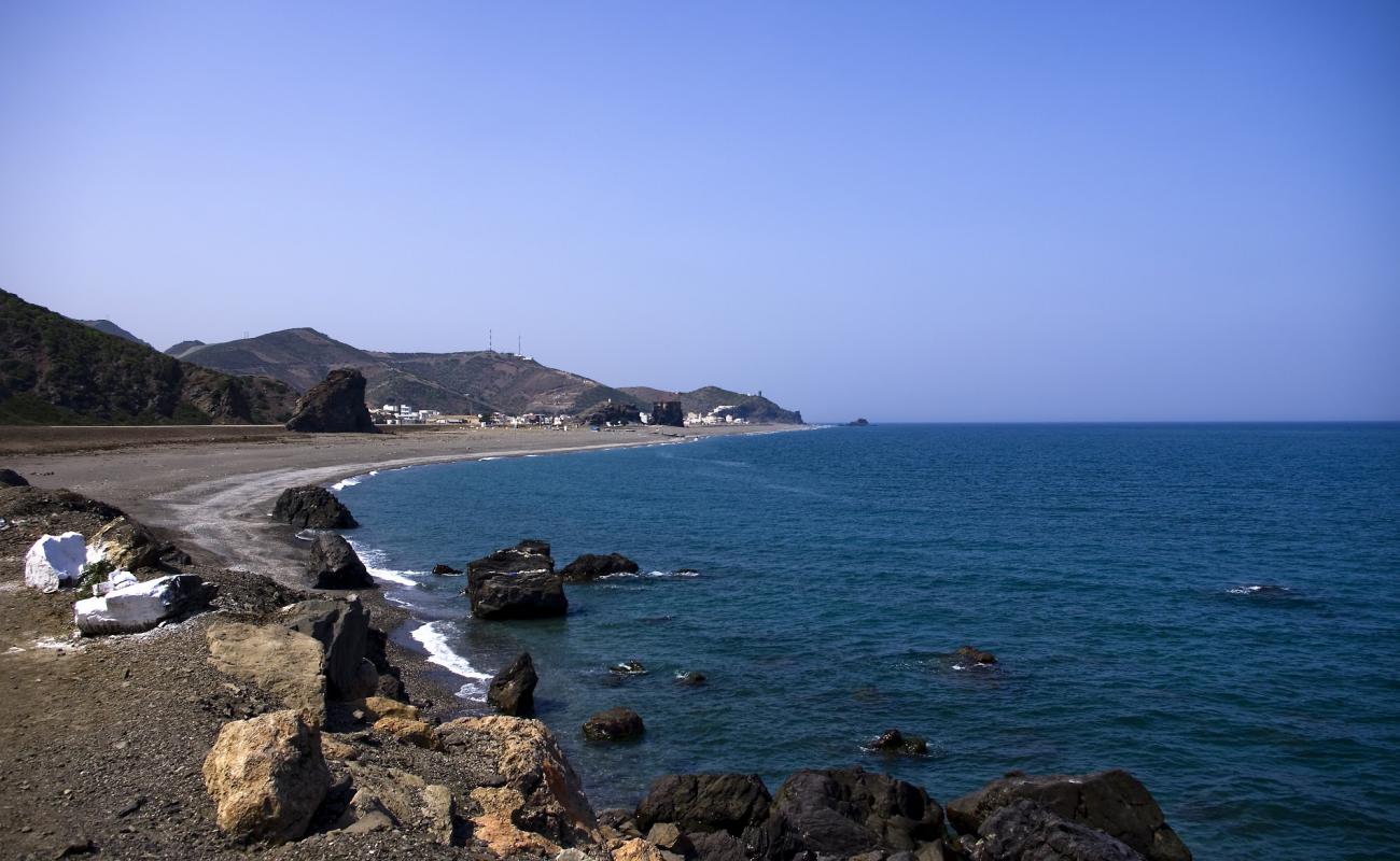 Фото Marchata beach с серая чистая галька поверхностью