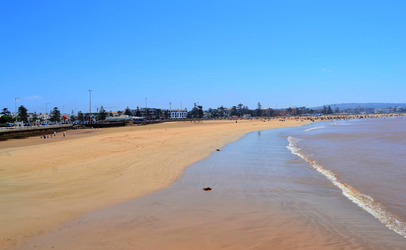 Фото Plage Tagharte с золотистый песок поверхностью