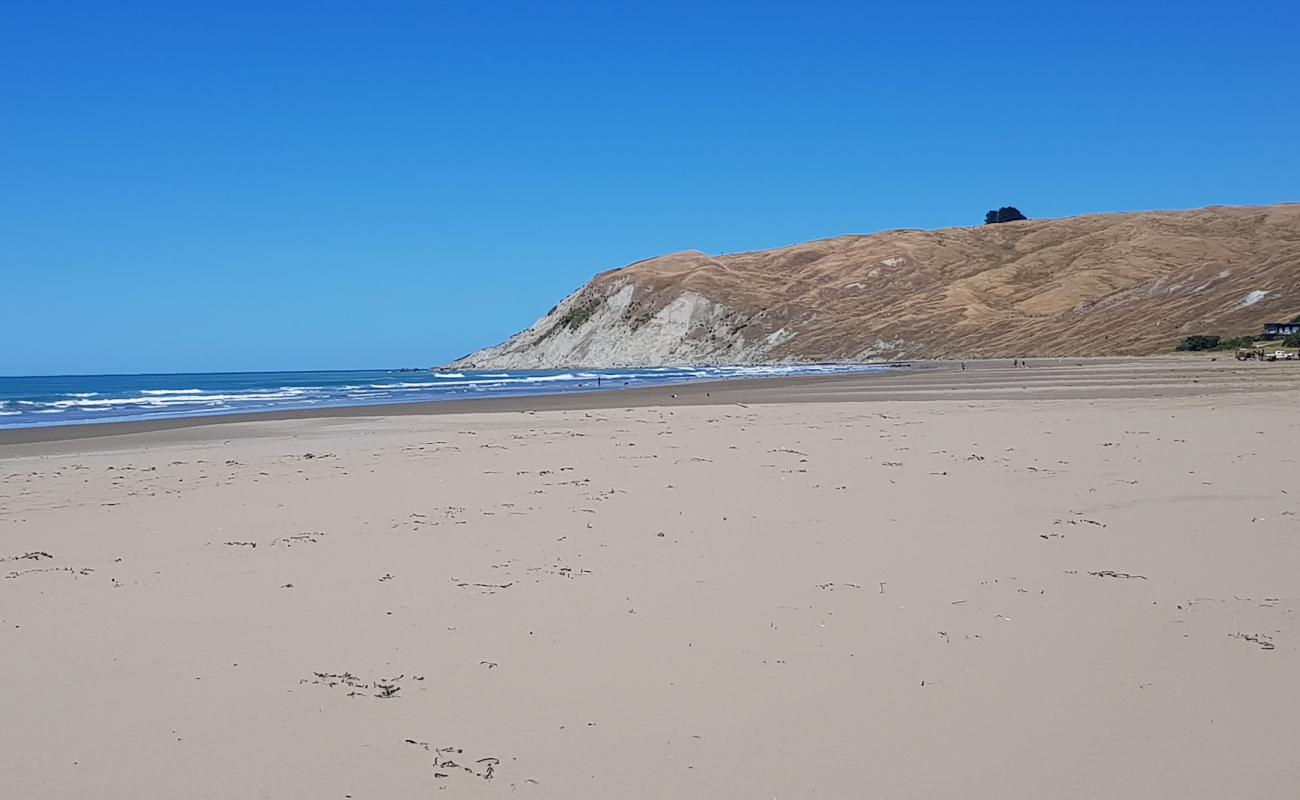 Фото Porangahau Beach с светлый песок поверхностью