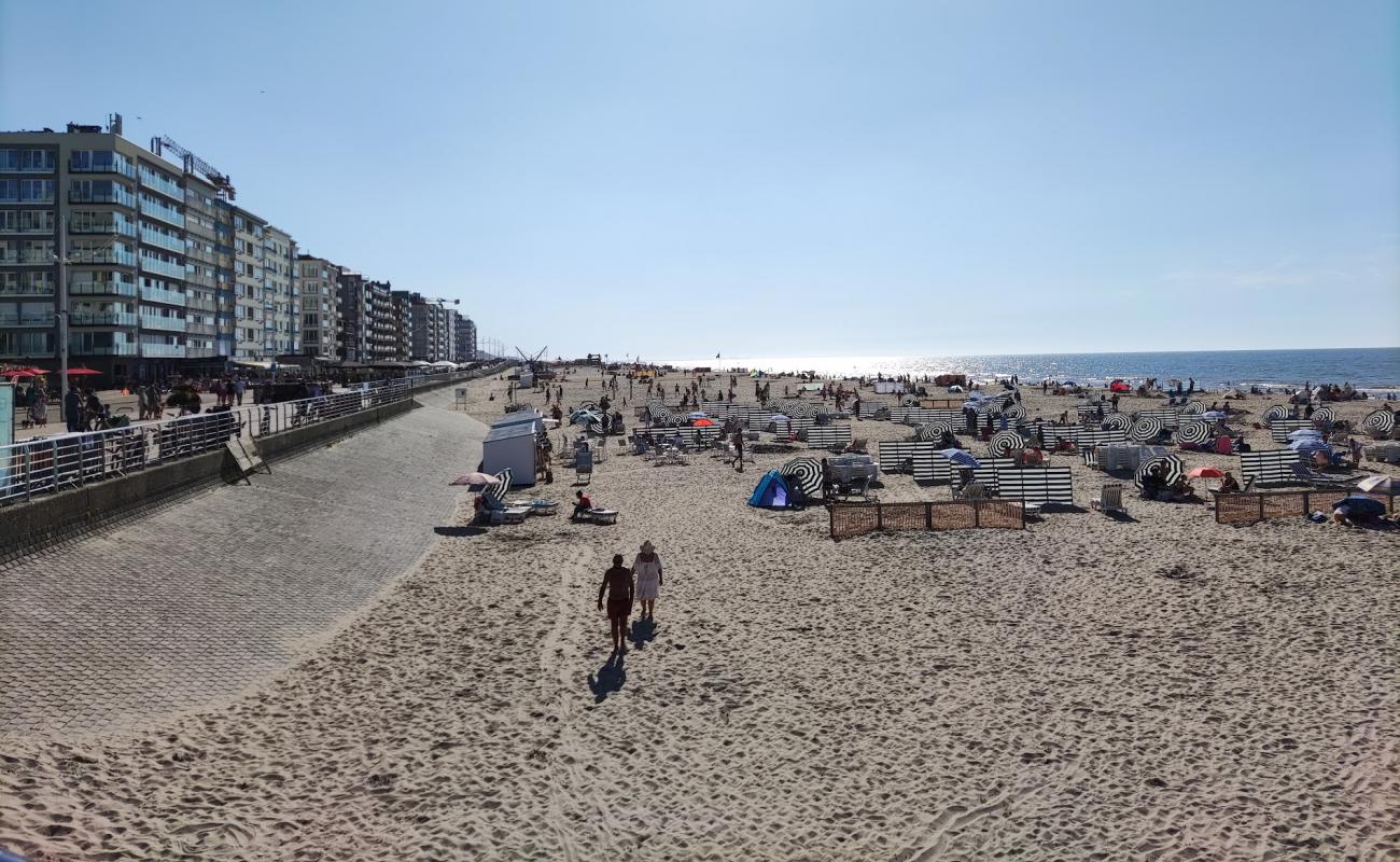 Фото De Panne Strand с светлый песок поверхностью