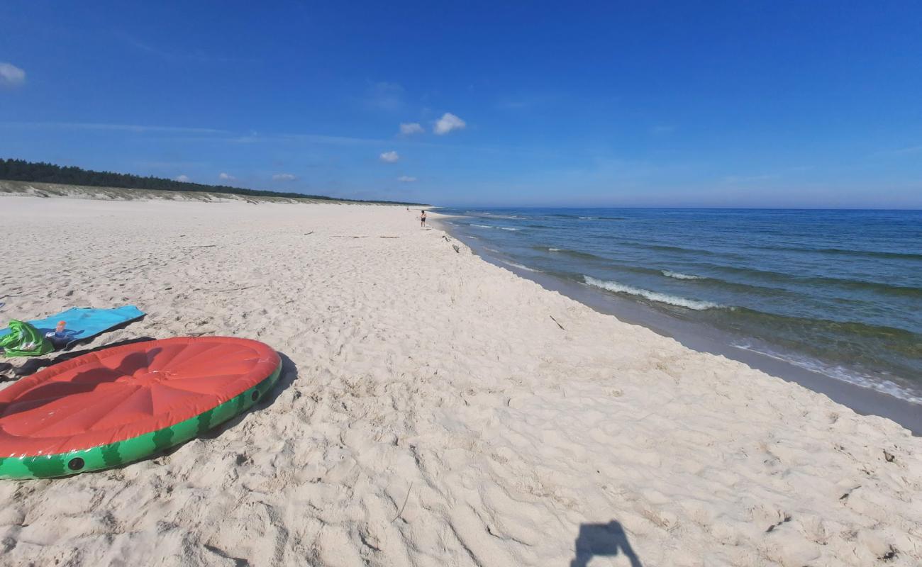 Фото Verzhuchino Beach с золотистый песок поверхностью