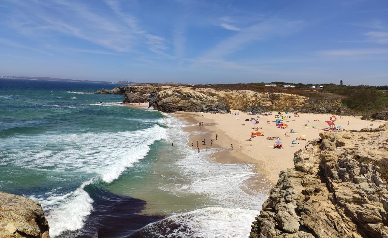 Фото Grande de Porto Covo с светлый песок поверхностью