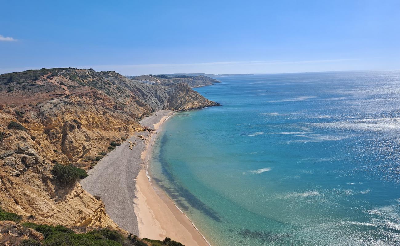 Фото Praia dos Rebolos с серая галька поверхностью