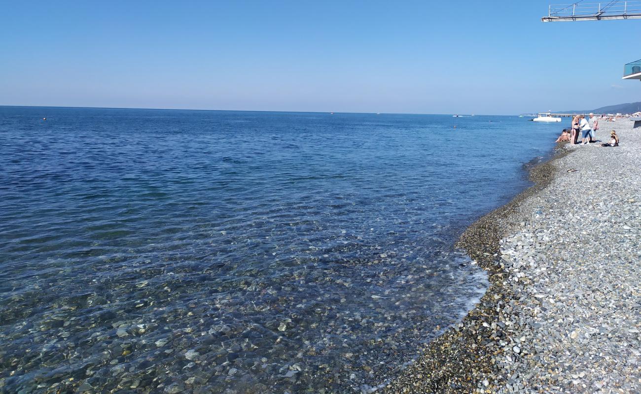 Фото Lazarevskoe beach с серая галька поверхностью