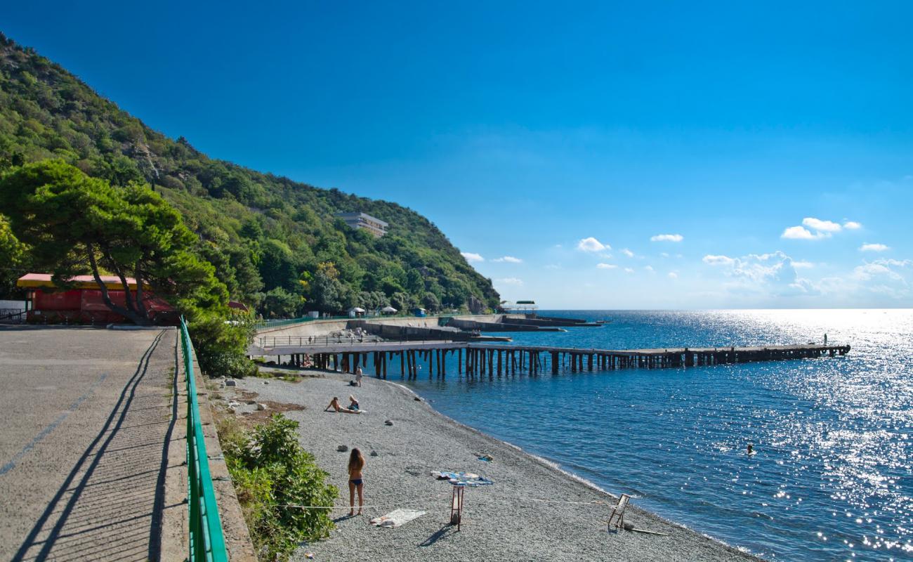 Фото Nikitsky beach II с серая галька поверхностью