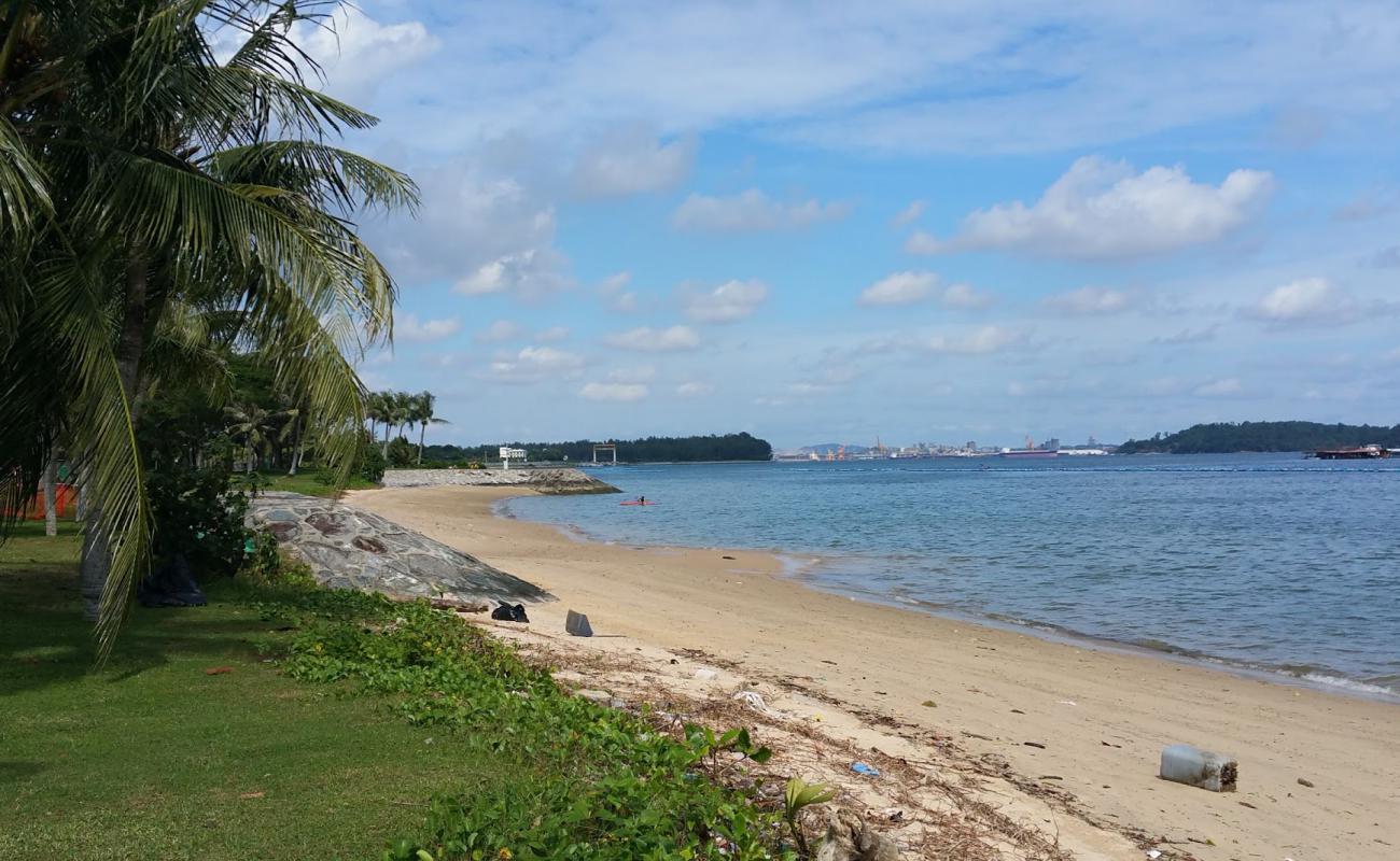 Фото Pasir Ris Beach с светлый песок поверхностью