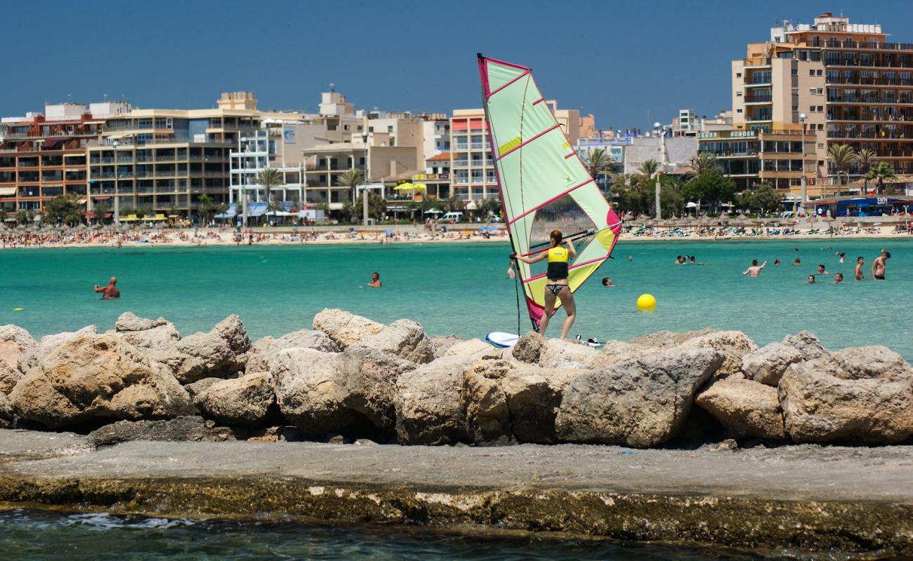 Фото Playa S' Arenal II с золотистый песок поверхностью