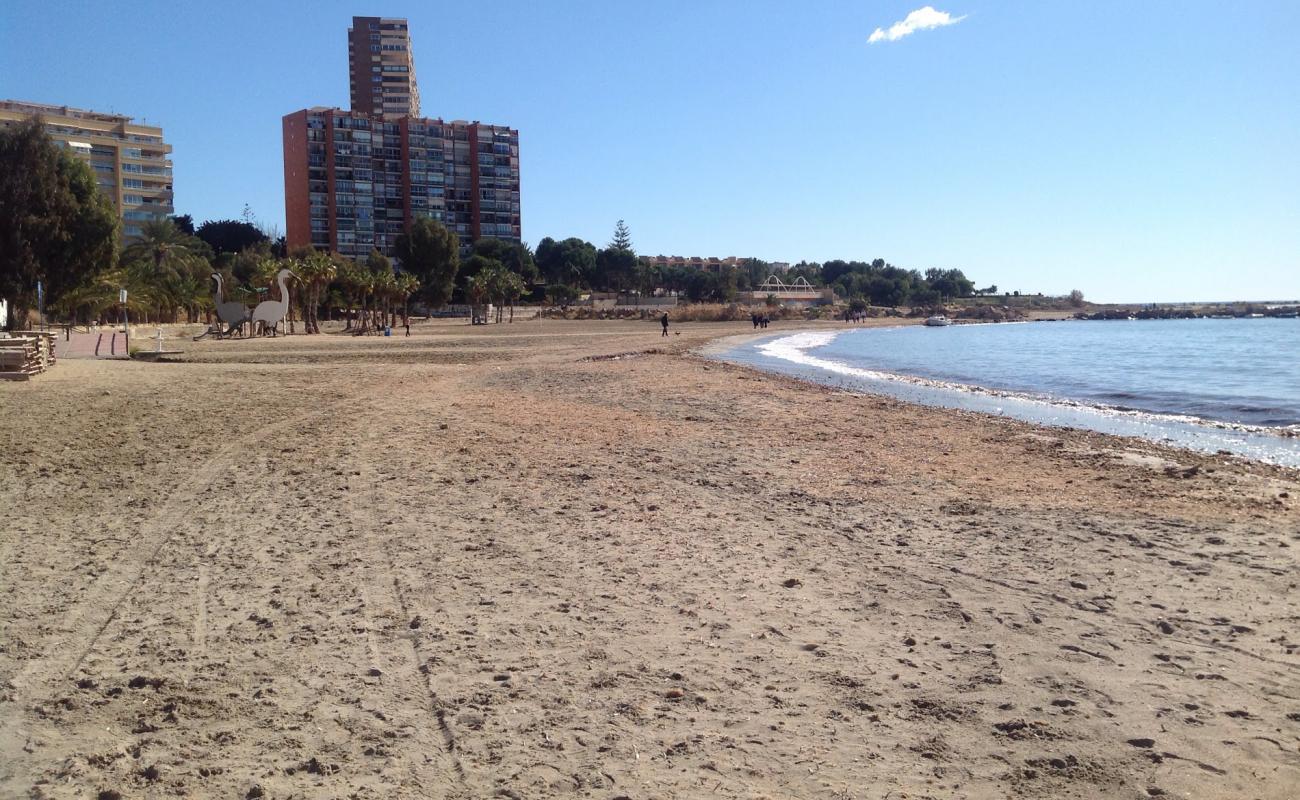 Фото Playa de la Almadraba с песок с галькой поверхностью