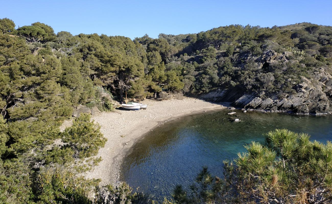 Фото Platja Guillola с серая галька поверхностью