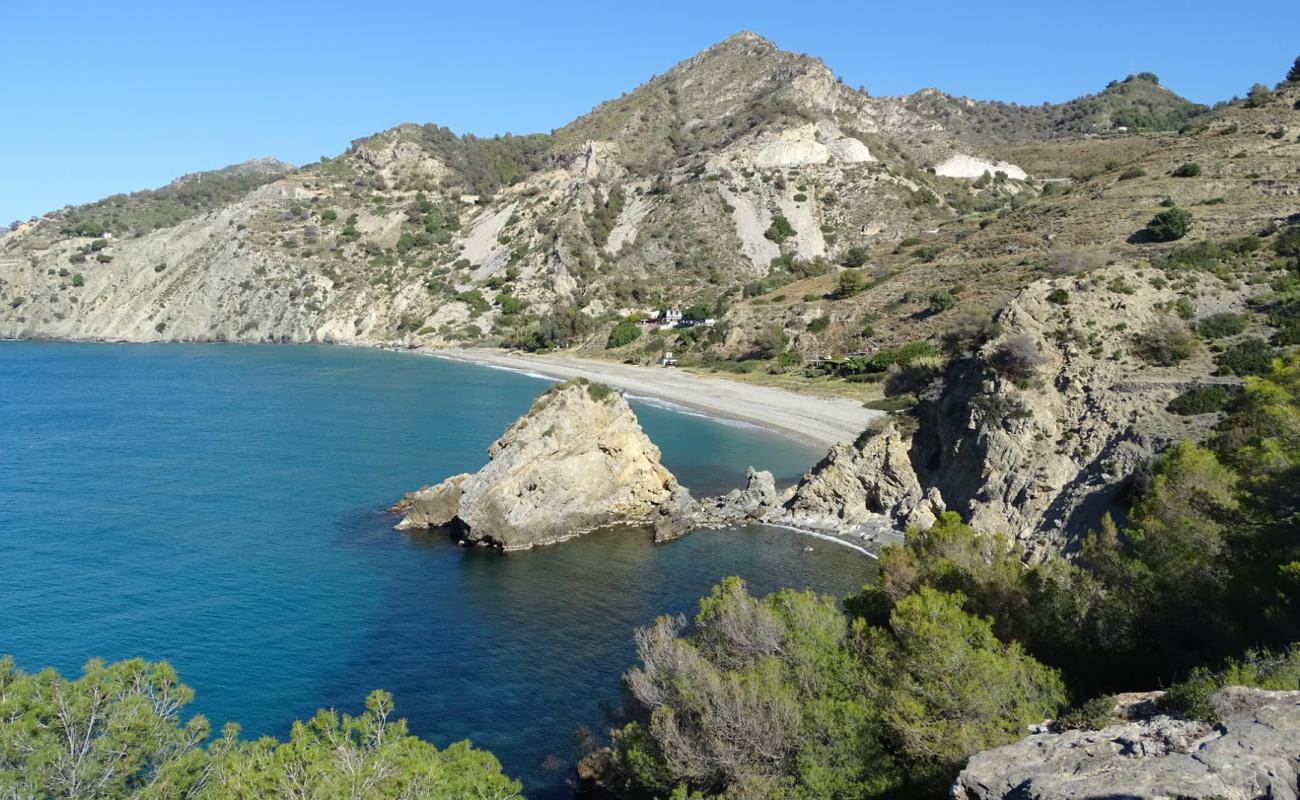 Фото Cala del Canuelo с белая чистая галька поверхностью