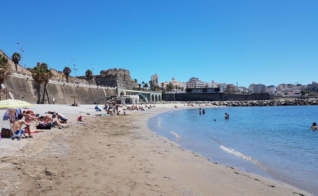 Фото Playa del Chorillo с темная чистая галька поверхностью