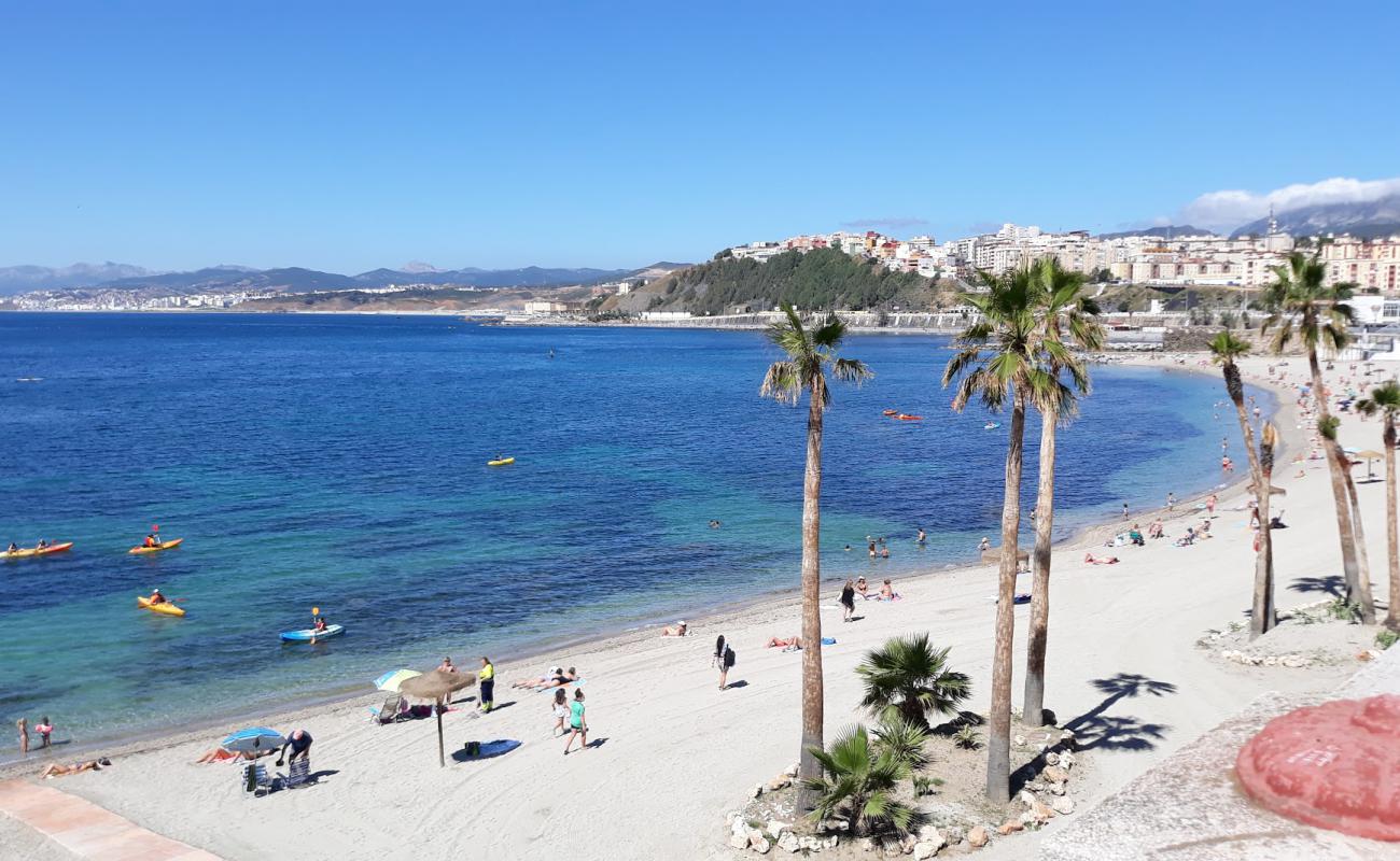 Фото Playa de la Ribera с светлая галька поверхностью