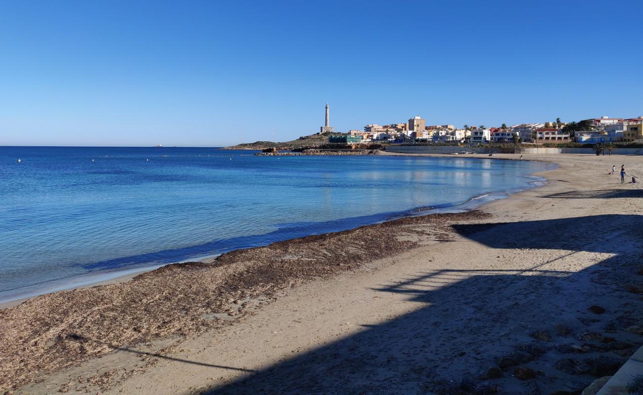 Фото Playa de Levante с серый песок поверхностью