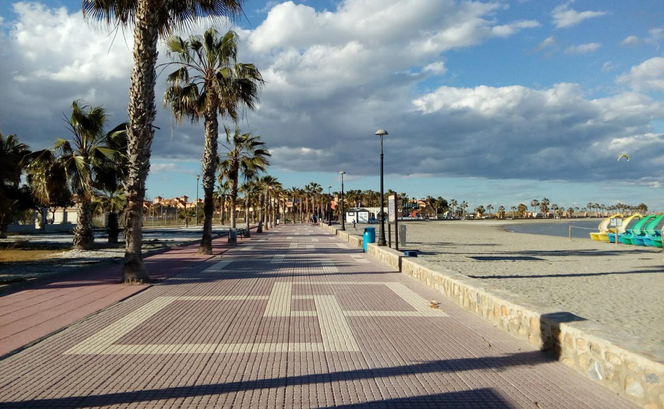 Фото Playa de Las Salinas с серый песок поверхностью