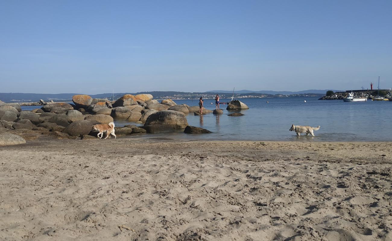 Фото Dog beach O Espino с светлый песок поверхностью