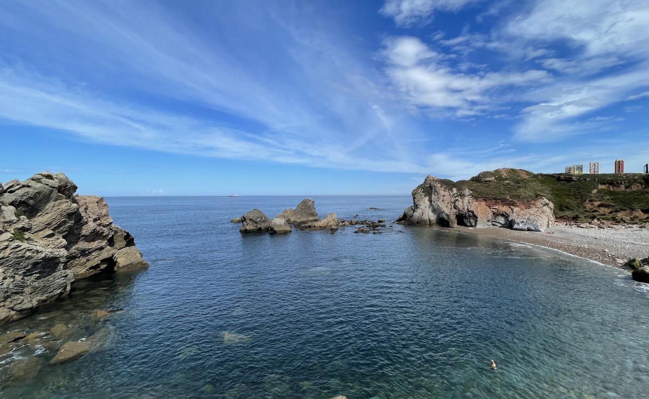 Фото Playa de El Cuerno с серая галька поверхностью