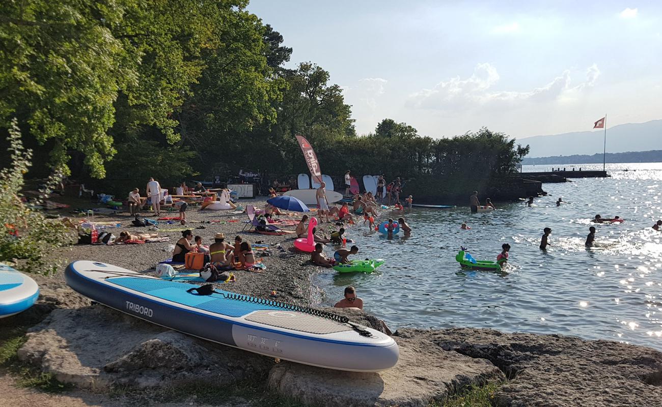 Фото Plage de la Savonniere с серая чистая галька поверхностью