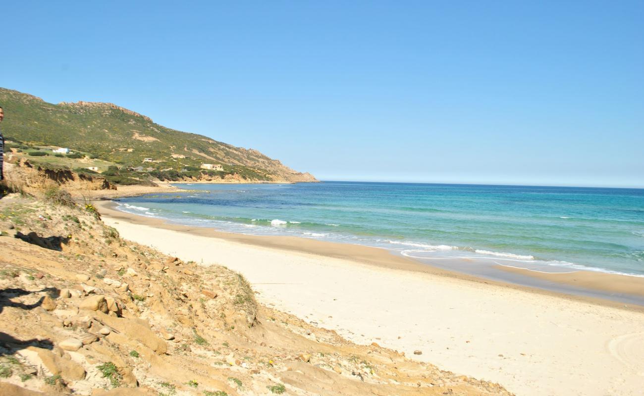 Фото Plage Dar El Janna с золотистый песок поверхностью