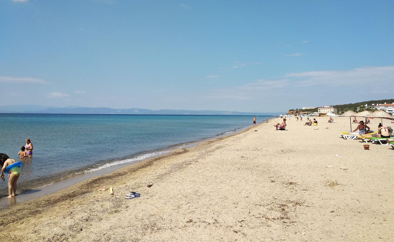 Фото Sarimsakli beach с светлый песок поверхностью