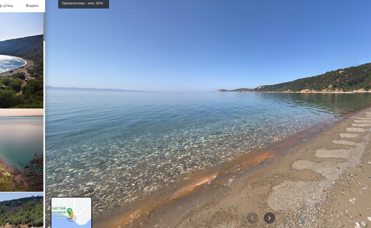 Фото Sait faik beach поддерживаемый скалами