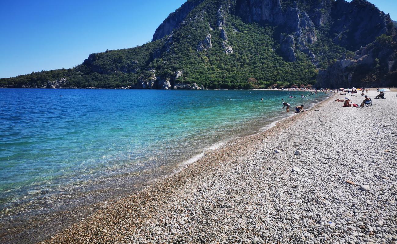 Фото Olimpos Plaji с песок с галькой поверхностью