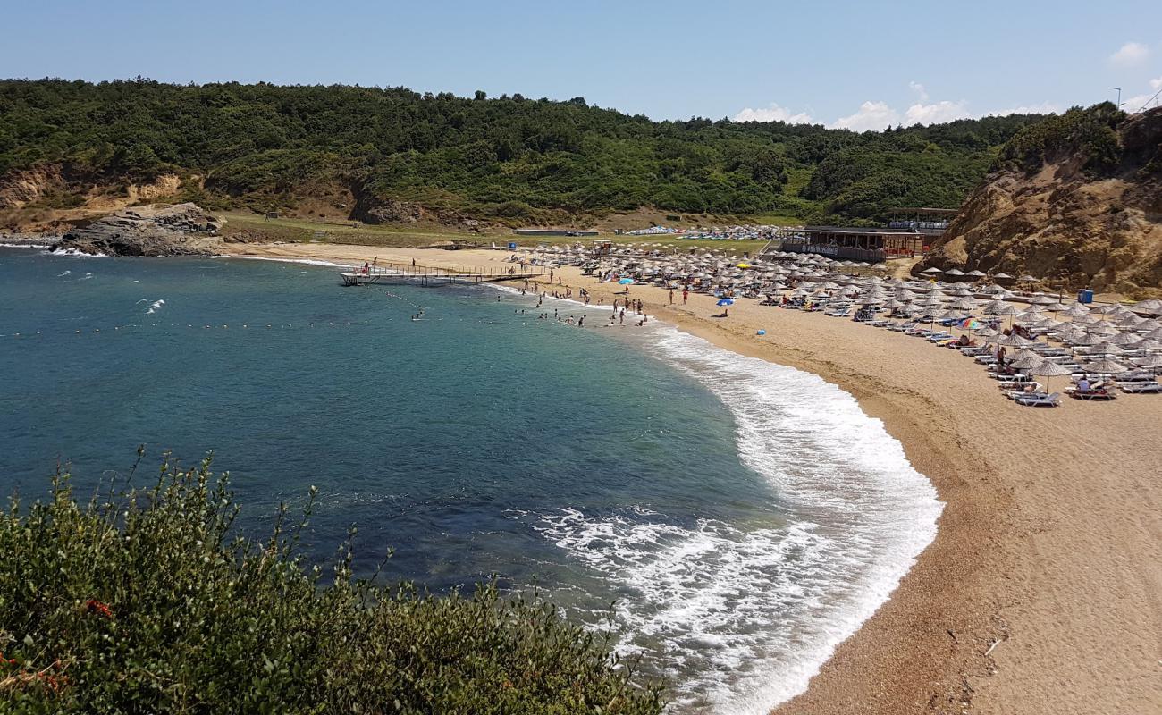 Фото Milyos beach с белая чистая галька поверхностью