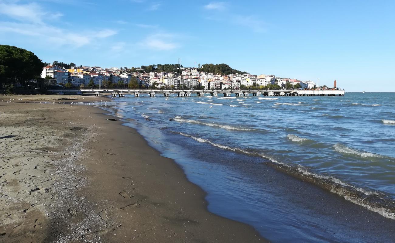 Фото Unye Beach с серый песок поверхностью