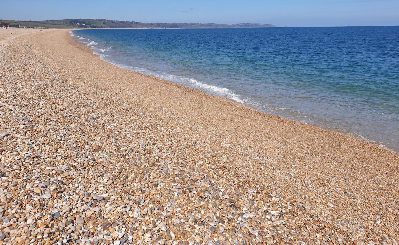 Фото Slapton Beach с белая чистая галька поверхностью