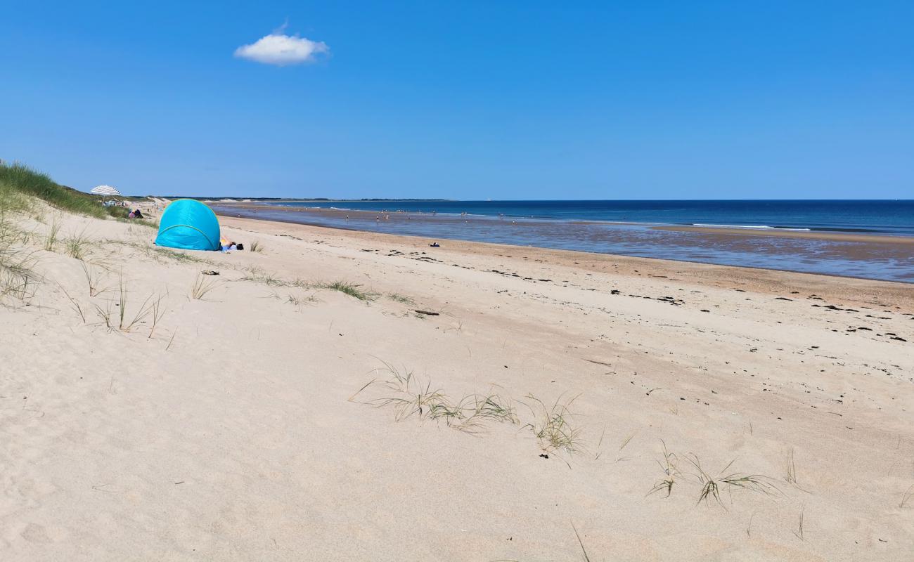 Фото Druridge Bay beach с светлый песок поверхностью