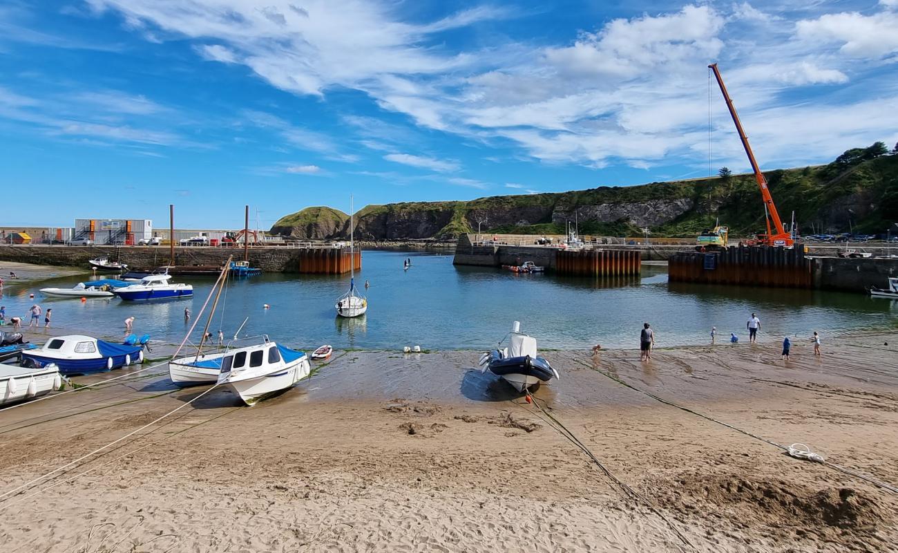 Фото Stonehaven Harbour Beach с светлый песок поверхностью