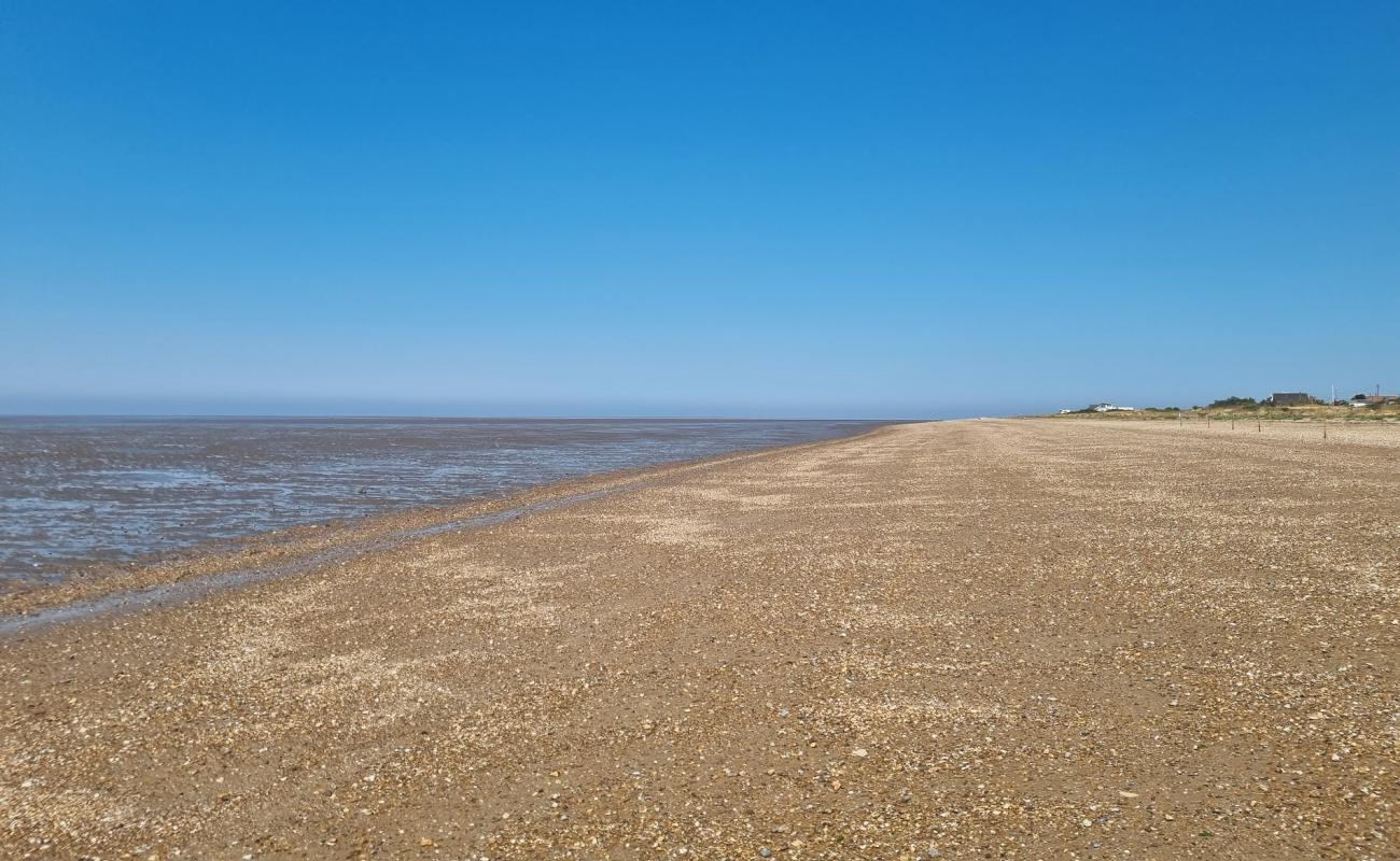 Фото Snettisham Beach с белая чистая галька поверхностью