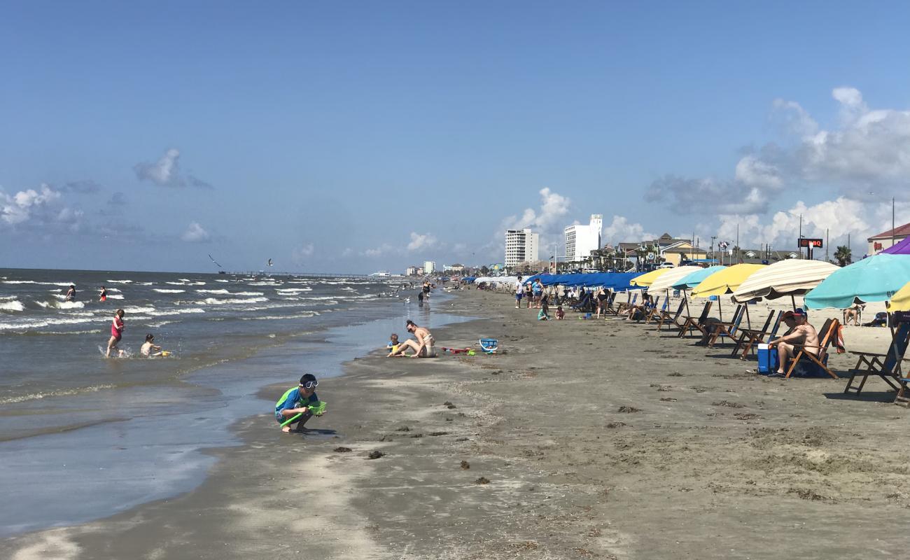 Фото Galveston beach с серый песок поверхностью