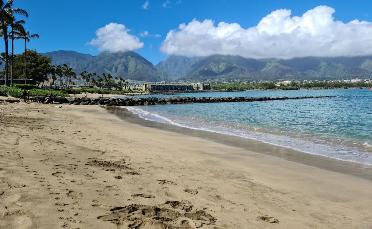 Фото Ho'aloha Beach с серый песок поверхностью