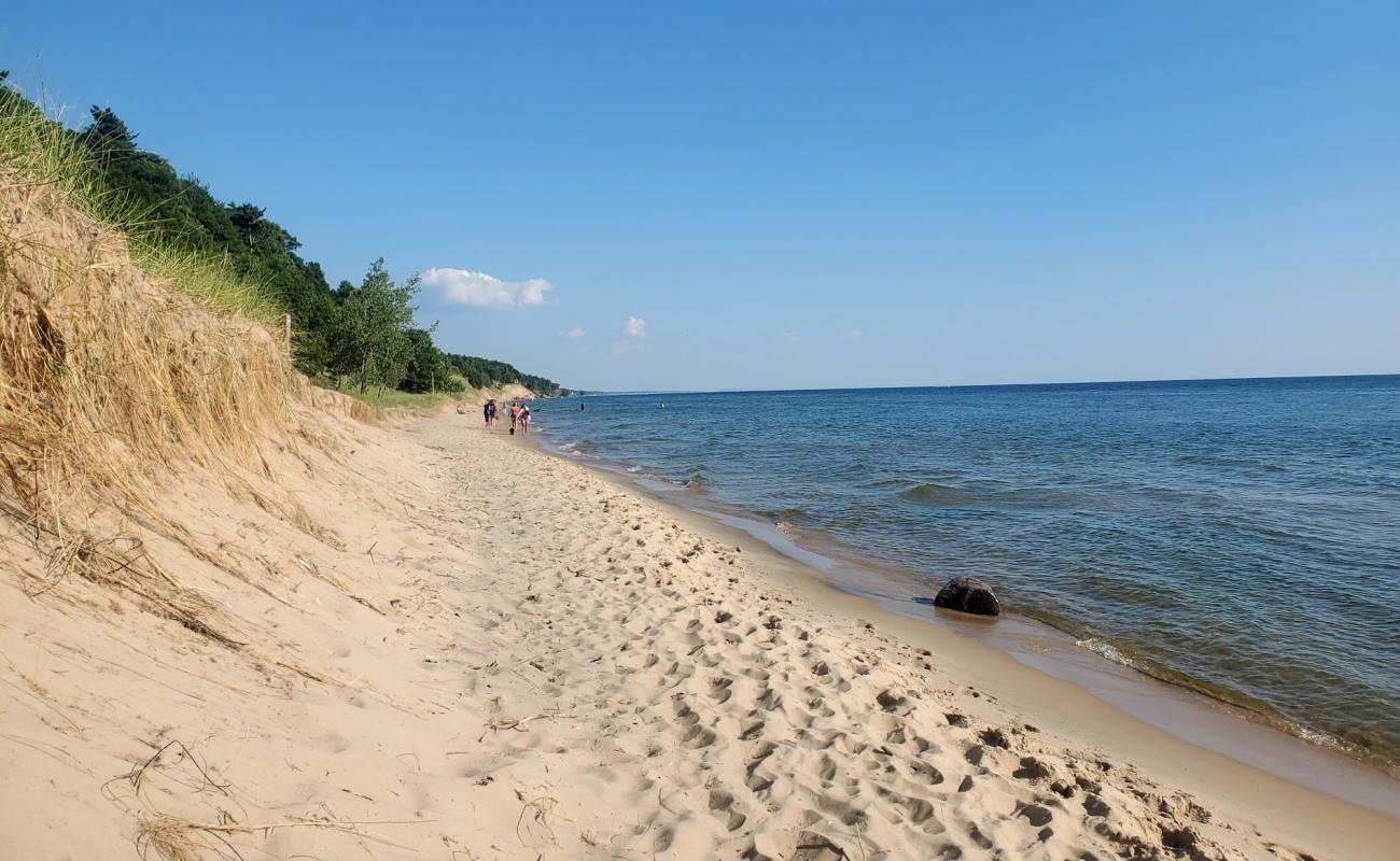 Фото Muskegon Beach с светлый песок поверхностью