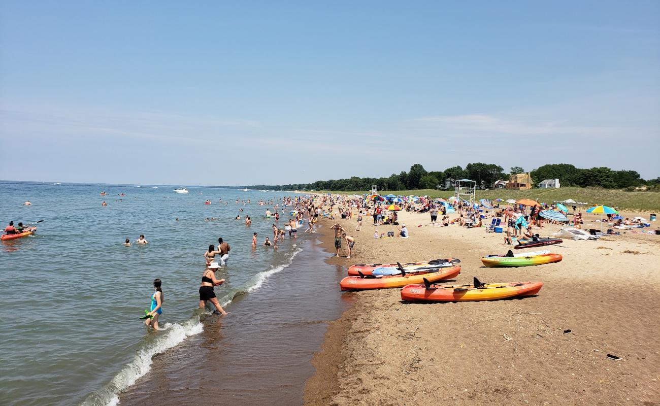 Фото New Buffalo Beach с светлый песок поверхностью